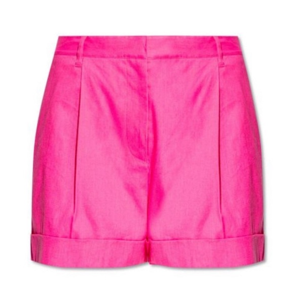 Rag & Bone Magenta Ivy Pleated Linen Short Sz 12 - Picture 2 of 9